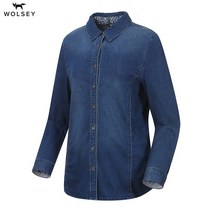 [울시골프] (여성)슬림디자인 워싱디자인 셔츠_W83LWS330