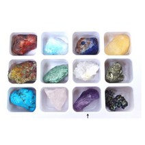 천연광물 과학교구 12종 스톤 보석 실험실 초등기관 샘플관찰 홈스쿨링