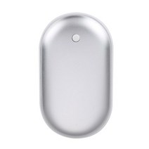 손난로 충전 핫팩 전자 기름 주머니 2인 1 겨울 미니 핸드 워머 난방 패드 모바일 전원 USB 충전식 헬드, 04 silver