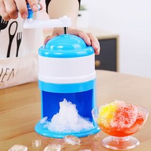 팥빙수 만들기 가정용 얼음 분쇄기 빙수기 눈꽃 휴대용 빙수, 02. 블루화이트