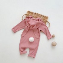 강아지 점프 슈트 여아 옷 신생아 바디 토끼 부드러운 비비 점프, 03 분홍색_04 90
