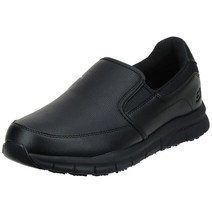 Skechers 남성용 남파 그로톤 서비스 슈즈 블랙 폴리우레탄 8.5 US