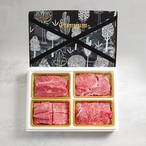 우마왕 한우 1++ No9 하이엔드 구이용 오마카세 명품 추석선물세트 (냉장), 800g, (다복)등심+갈비+채끝+부채