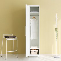 마켓비 PIDOR 드레스룸 철제옷장 조립식 행거 1문 4002000, 화이트