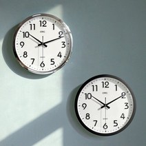 오리엔트 무소음 오피스데코 인테리어벽시계 32cm, 색상선택:[OT614B]블랙