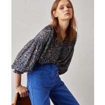 22FW 그레이시블루 페이즐리 긴팔블라우스 VLBL2C501B5