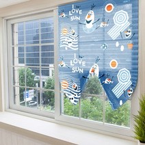 붙이는 셀프블라인드 / 올라프 블루 / 미디엄 사이즈 / 자외선 미세먼지 차단