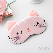 더캣 냥이마스크 냉온찜질 수면안대 캐릭터 암막마스크 눈보호팩, 핑크냥