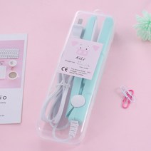 스트레이트기 캐릭터 미니 스트레이트핀 롤업 투웨이 롤업 스틱 오토매틱 스트레이트핀, 그린 플랫 [플로팅 패널], 하나