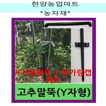 농자재-Y자형 고추 지주대 비가림 캡 세트 Y자 지지대 별도 비가림캡 별도 판매 Y자형 말뚝 y자 지주대, y자말뚝(50개)