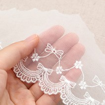 파리지엔느 리본 오간자 자수레이스