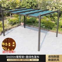 스카이어닝 테라스썬룸 루프탑 조립식 파고라 캐노피, 그레이3x4m녹색타포린
