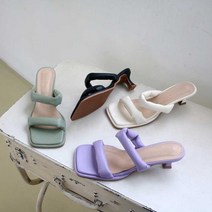 여성 뮬 스트랩 미들힐 85976여성샌들 뮬 블로퍼 슬리퍼 샌들 로퍼 슬링백 쪼리