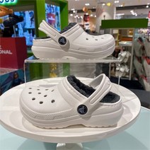 [크록스(아울렛)] 크록스 NC15 클래식 라인드 화이트 키즈 207010-10M