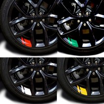 락모터스 오토바이 타이어스티커 반사스티커 림 휠스티커 레터링 패턴 이니셜 반사 자동차 바이크 자전거, 림반사스티커(레드1P)