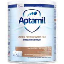 영국직송 Aptamil 압타밀 Lactose Free 베이비 밀크 파우더 Formula from Birth 400 g, 2개