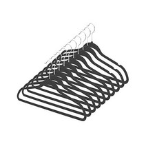 Whitmor Flocked Suit Hangers 10개 세트 블랙