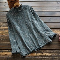 코디하기 좋은 데일리 코디룩 단정하고 세련된 블라우스 셔츠 5807 봄 여성 블라우스 빈티지 스탠드 칼라