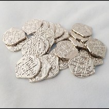 외국동전 희귀주화 수집 금화 컬렉션 기념 선물 유럽 보물 스페인 캐리비안 시리즈 해적 영화 코인 다름 색상 동전 게임 1 개, [04] Shinny Silver