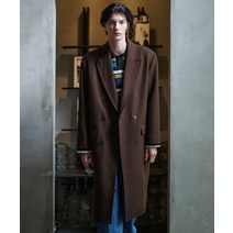 지플리시 피크드 울 코트 브라운 피크ED BR
