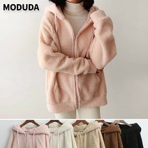 [모두다] 링이 덤블 후드 점퍼 아우터 집업 뽀글이 퍼 겨울 러블리 귀여운 데일리