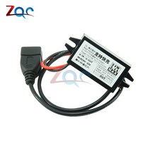 인버터 컨버터 DC-DC 전원 공급 장치 12V 5V 3A 15W 자동차 변환기 마이크로 USB 스텝 다운 전압 출력 어댑터 저열, [09] QC 3.0 Female USB