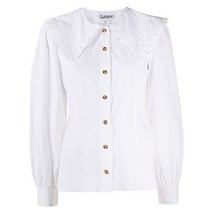 브랜드없음 가니 포플린 롱 슬리브 블라우스 F5500 151 BRIGHT WHITE [GNC021]