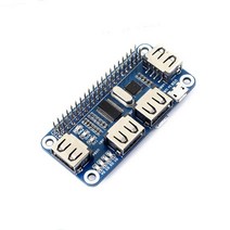 4 포트 usb 허브 모자 라즈베리 파이 3b +32제로 w 확장 보드 usb to uart 직렬 디버깅 허브
