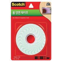 PGM1*^몰3M 스카치 일반 폼 양면테이프 2140 (12mm x 4m) 학교 문구용 공업용 사무용 다용도 사무실 산업용^*1췤pgm, a^^*옵션없슴