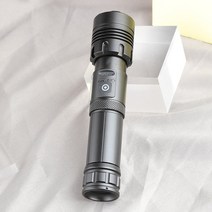 캠핑 아웃도어 용품 사용자 정의 LED 강력한 조명 손전등 USB 충전 줌 다중 기능 측면 라이트 출력 P70 높은 전력 손전등, P70 표준 : 손전등+26650+USB 라인+가죽