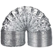 덕트 부자재 4 인치 100mm 환풍기 파이프 PVC 알루미늄 튜브 공기 환기 호스 유연한 배기 3/2M 시스템 욕실, [01] 2meter