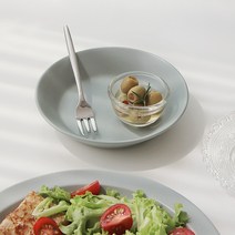 히츠키코보 타블도트 베이직 무광접시 카페 플레이트, 블루그레이