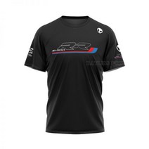 여름 RR S1000 BMW 오토바이 모토라드 팀 모터스포츠 슈퍼바이크 레이싱 블랙 티셔츠 남성용 짧은 빠른 건조 저지 모터사이클 의류