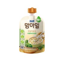 맘마밀 매일 안심이유식 9개월부터 후기, 9개월 브로콜리와 닭가슴살, 100g, 60개