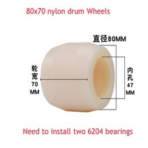수동지게차 지게부품지게차 휠 액세서리 나일론 수동 유압 트럭 지상 황소 카트 Lron 코어 PU 폴리 우레탄, 한개옵션0