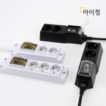아이정 국산 4000W 고용량 멀티탭 에어컨 건조기 대용량 멀티콘센트, 02. 현대 고용량 누전차단, 3구 누전 화이트 3M