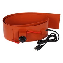 드럼히터 드럼밴드 히터 55갤런 실리콘 배럴-밴드 오일 열 패드 워머 키트 150℃ 120v 5x70in us 플러그, 0.2m, 검은색