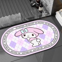 연통 홀잭키트 방염포 방염매트 홀잭 텐트Sanrio-헬로키티 쿠로미 카펫 욕실 화장실 물 흡수 미끄럼 방지, [03] 45x70cm, 02 B_03 45x70cm