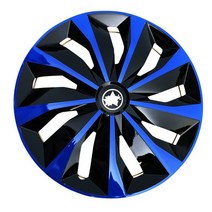 다모아 전차종 휠가드 휠캡 휠커버 휠덮개 14인치 15인치, 싸이클론블루+브라이트블랙15인치