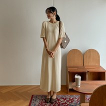 스트랩니트반팔롱원피스