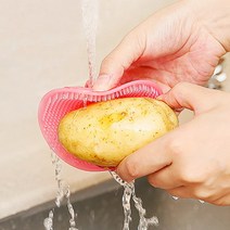 KM 야채 과일 수세미 세척솔, 상세설명 참조, 블루