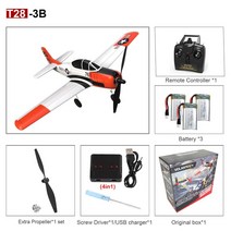 RC비행기 입문 무선비행기 T28 Trojan EPP 폼 400mm 4 채널 2.4G Xpilot 안정기 초보자 비행기 RTF P51D F4, 09 T28-3B