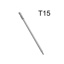 1PCs 자기 Torx 스크루 드라이버 비트 S2 합금 강철 150mm 긴 T8 T10 T15 T20 T25 T27 T30 T40 위해, 03 T15