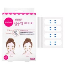 브이라인 얼굴 리프팅 테이프 (1팩100매입) 땡김이 스티커, 1. 투명테이프 일자형 x 100매입, 1개