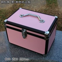 이미용기능사 마사지사 공구함 알루미늄 합금 화장 케이스 수납함 귀파개 페디큐어 족욕 치료함 네일아트 뷰티 3421889182, 30cm 큰사이즈 블랙 _핑크 125