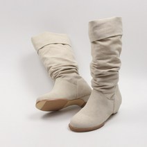 여성 시원한 롤업 마부츠 린넨 여름 셔링부츠