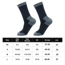 방수양말 방수 통기성 야외 하이킹 겨울 스노우 따뜻한 양말 스키 승마, Black+M+스페인