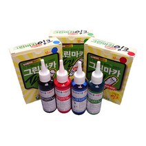 그린 마카 리필 잉크(화이트보드용) 검정색 (1갑3병입)/ 그린칠판교구 보드마카, 1갑3병입