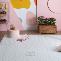 포포 셀프시공 거실매트 층간소음방지 롤 매트 (두께 18mm), 헤링본화이트