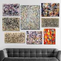 유홍아트 잭슨폴록 명화 인테리어액자 No112 프레임 3호(27x19cm) (5613723), 7번/프레임액자(골드)